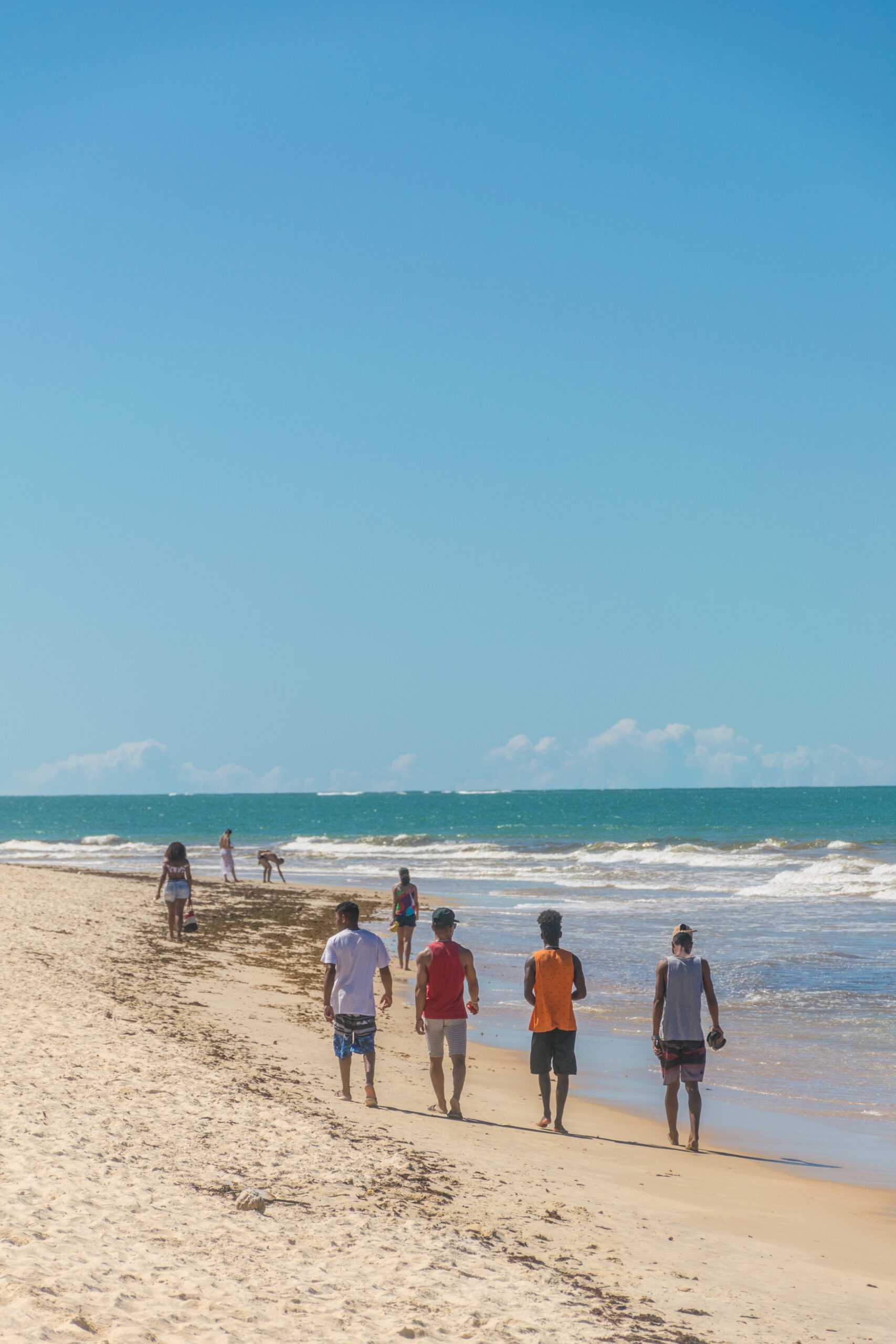 Bahia,,Brazil,-,June,27,,2019:,Group,Of,Men,Walking