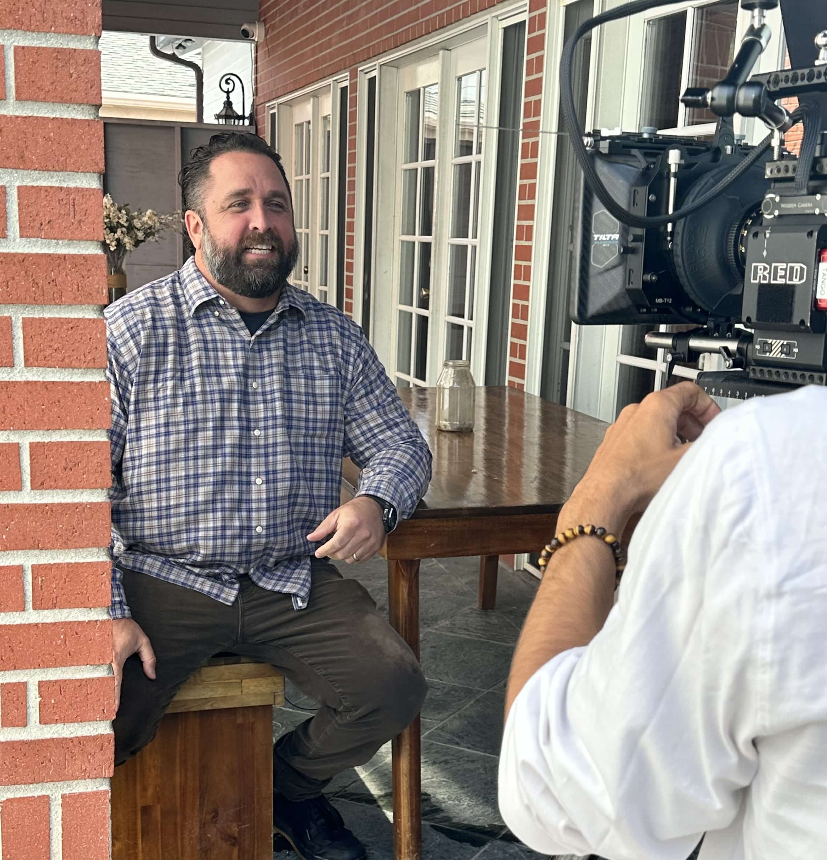 Clayton Ketchum, the owner of The Last House Sober Living. Participating in an interview to tell the media about our Sober Living Program.