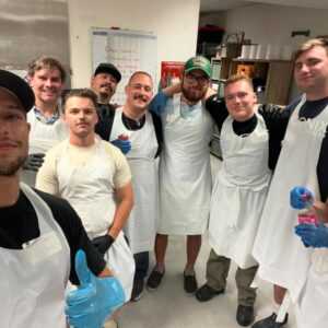 The Last House sober living residents volunteering at the Midnight Mission