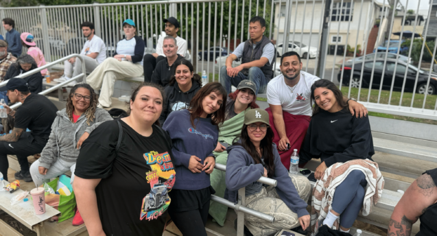 The Last House and The Bluffs residents come together to play softball and fellowship during the annual softball tournament.