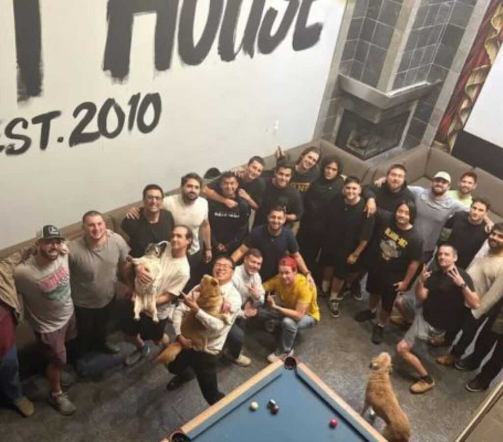 Residents at The Last House Sober Living celebrate halloween by participating in a murder mystery.